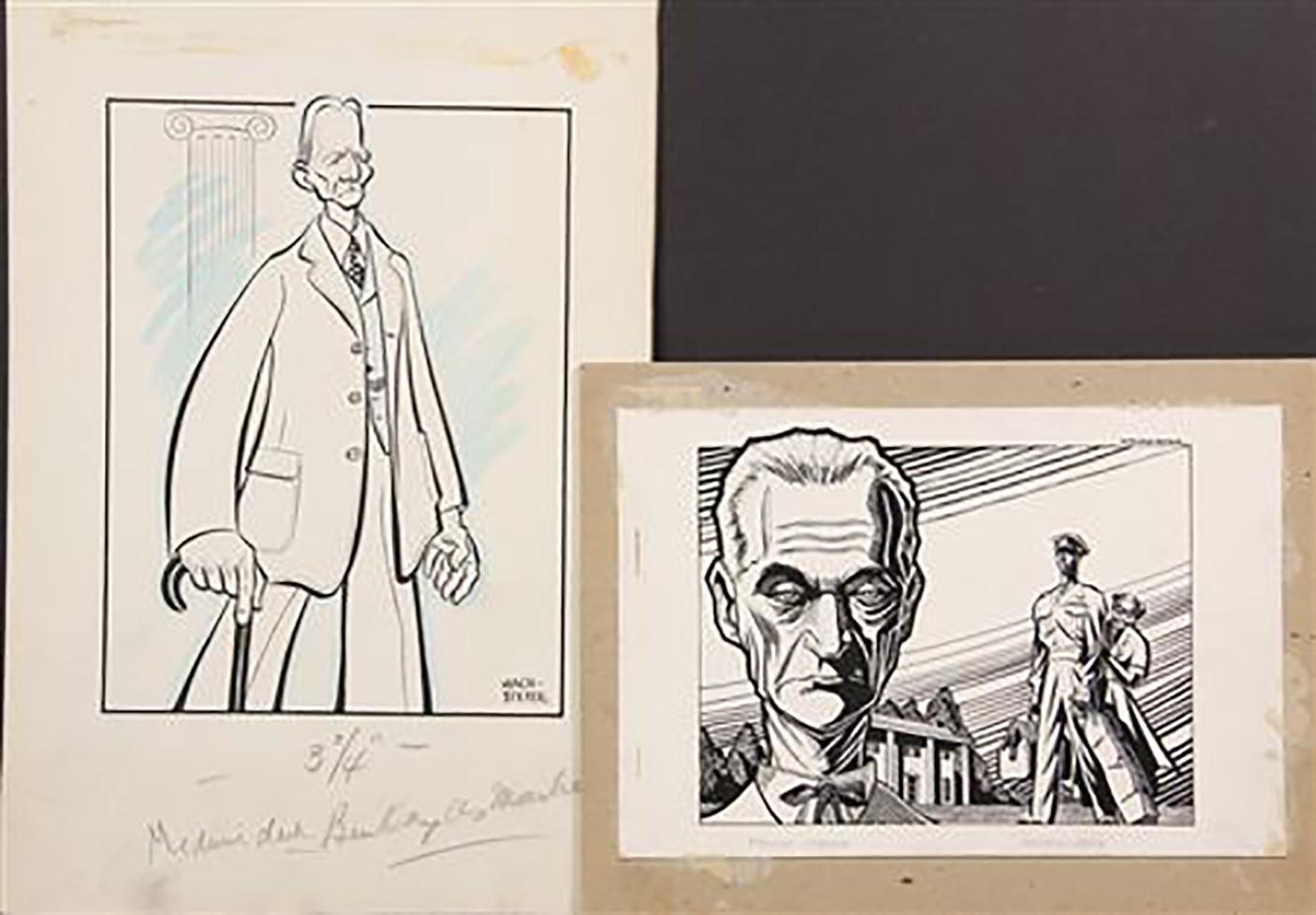 George Wachsteter Figurative Art – Karikaturen von Charles Waldron und Edwin Jerome