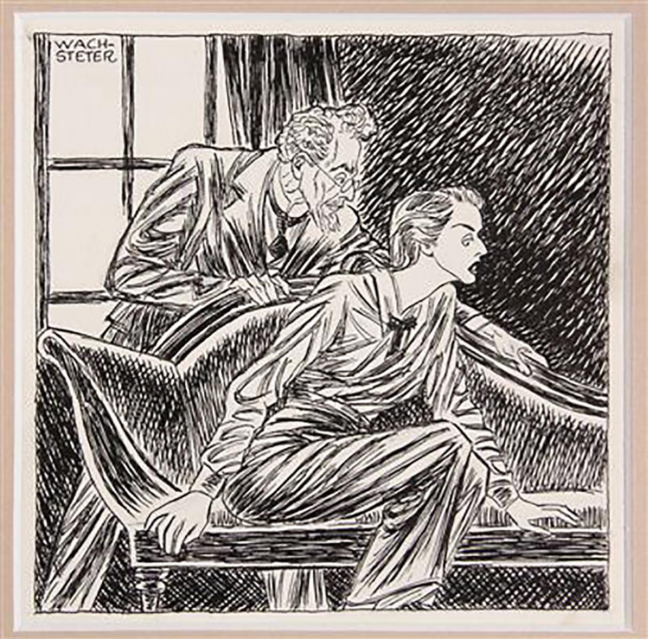 George Wachsteter Figurative Art - Sam Jaffe and Ruth Ford in the Broadway Drama, "This Time Tomorrow"