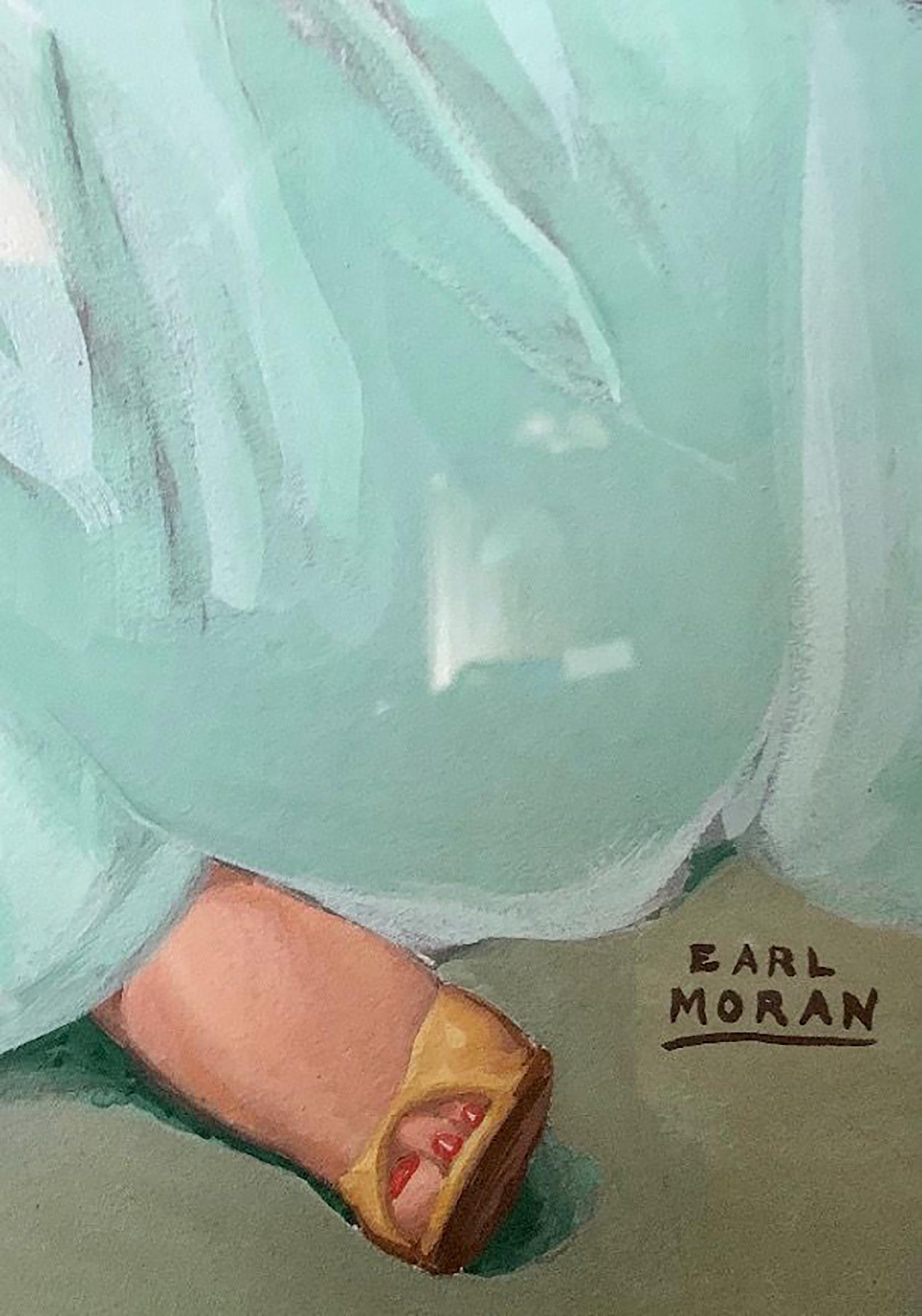 Bella ragazza al telefono - Art di Earl Moran