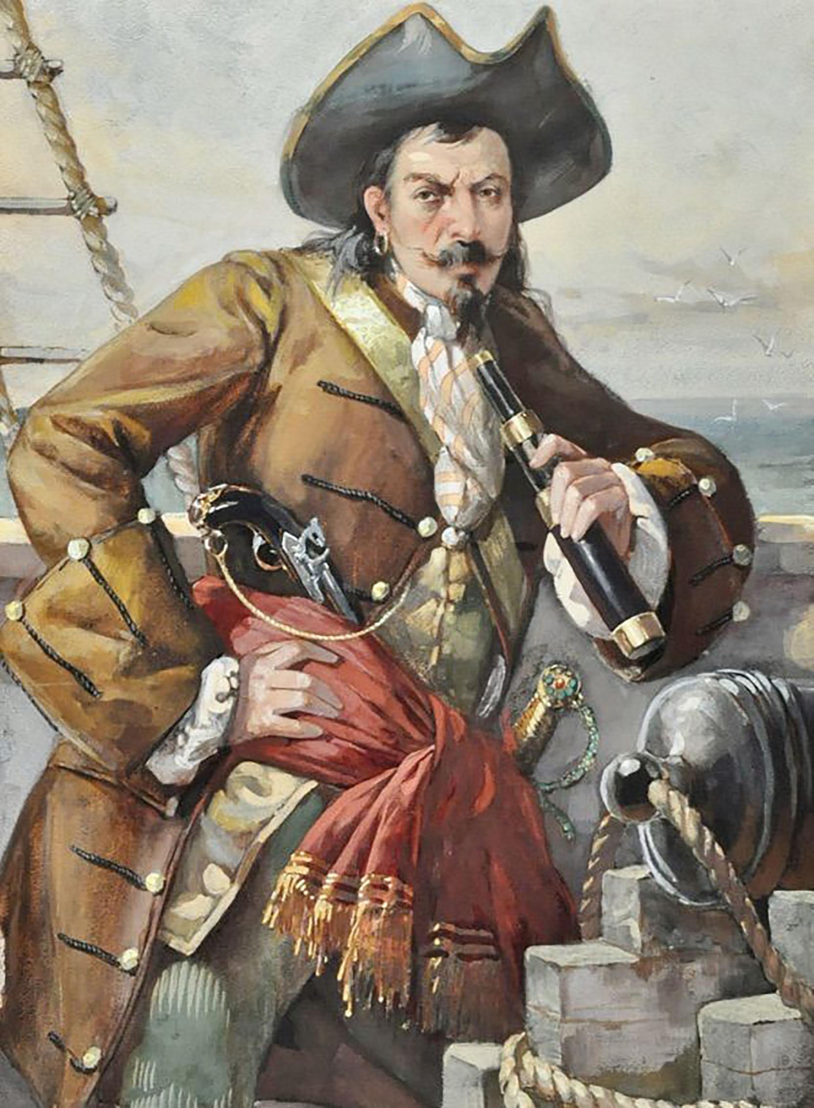 Unknown Figurative Art - Portrait of a Pirate