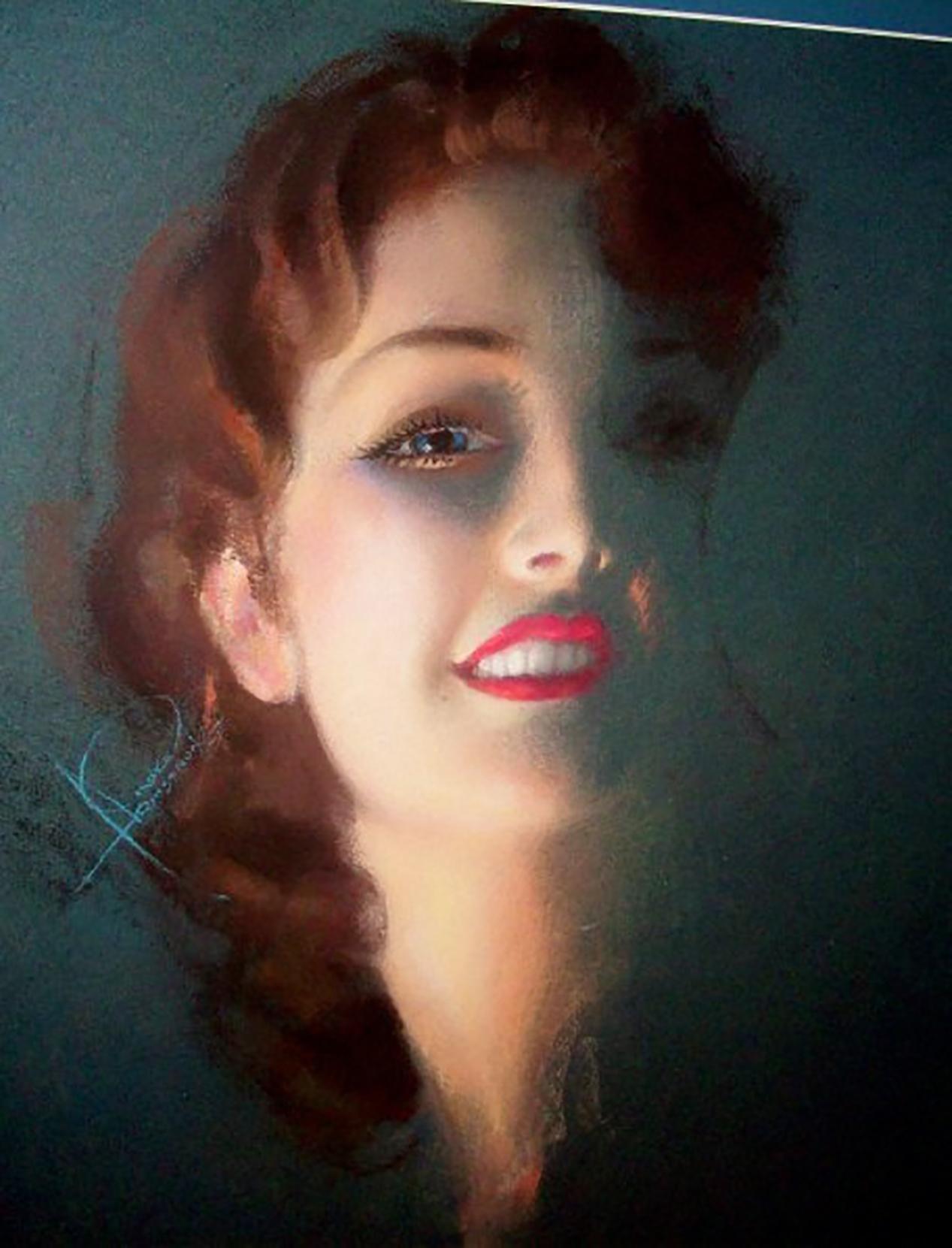 Rolf Armstrong Portrait - Cover of 'Illustrated Love" Magazine