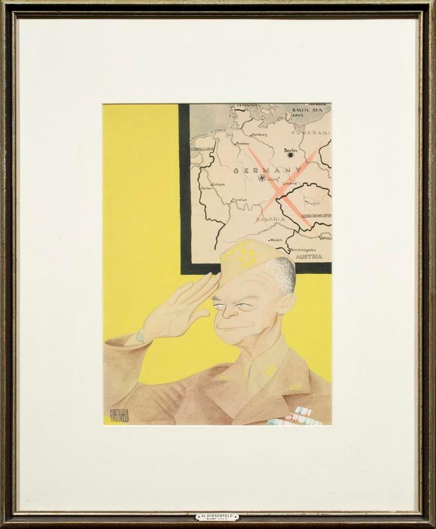 General Dwight D. Eisenhower - Art by Albert Al Hirschfeld