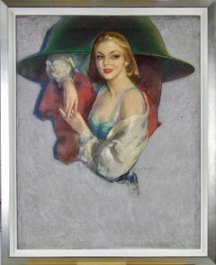 Femme avec tête de soldat en arrière-plan