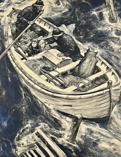 Illustration de "The Sea Was Upon Them" pour "Crazy Waters" dans le Saturday Evening Post