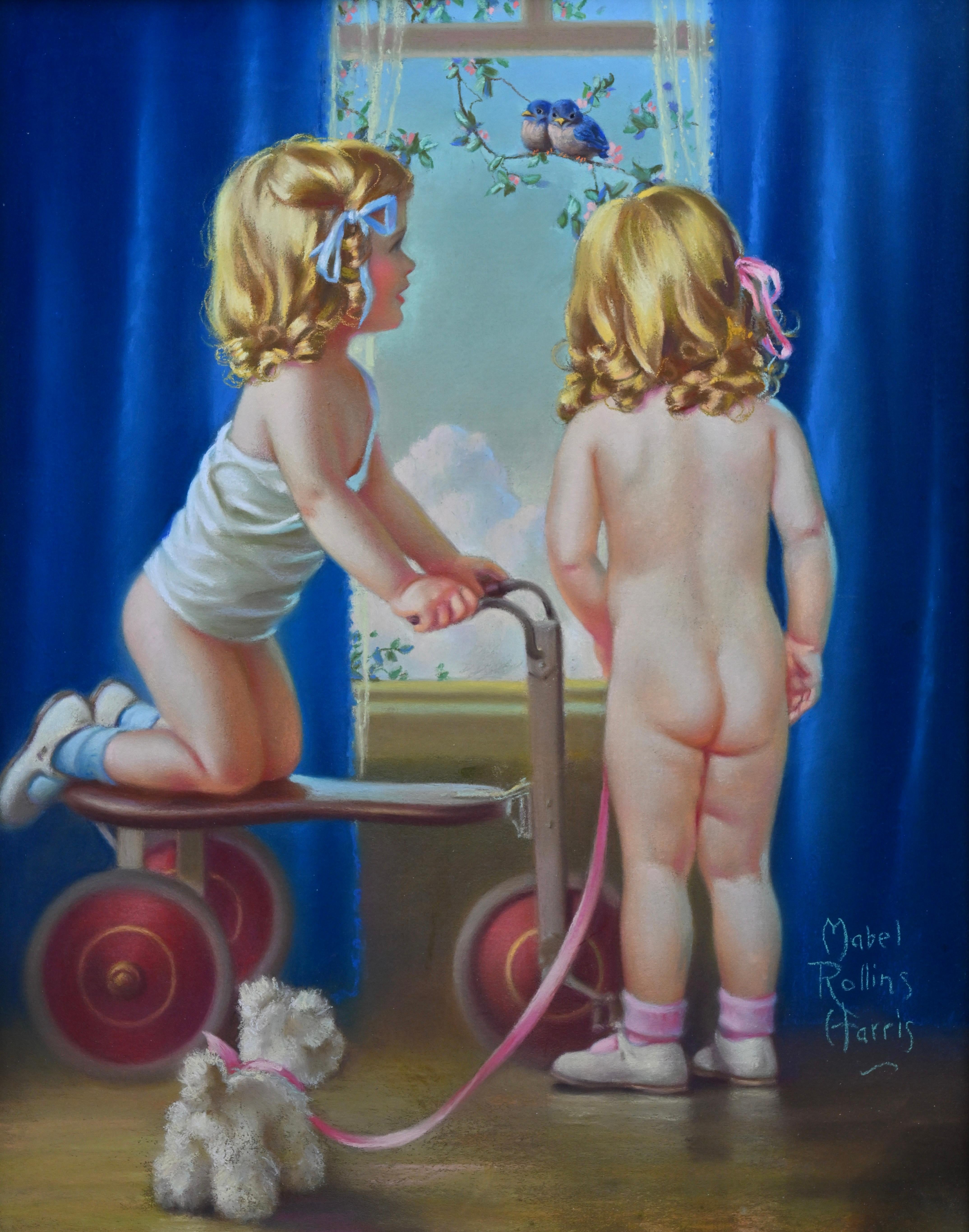 Figurative Art de MABEL ROLLINS HARRIS - "Mira quién está aquí"