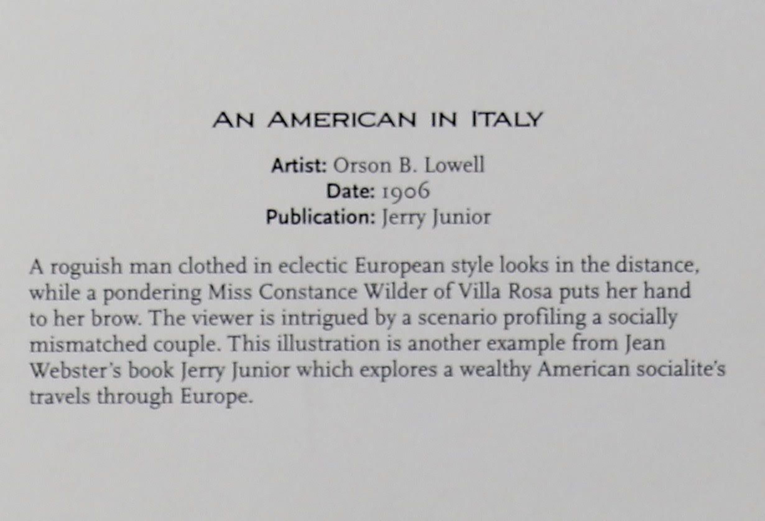 An American In Italy - Art by Orson Byron Lowell