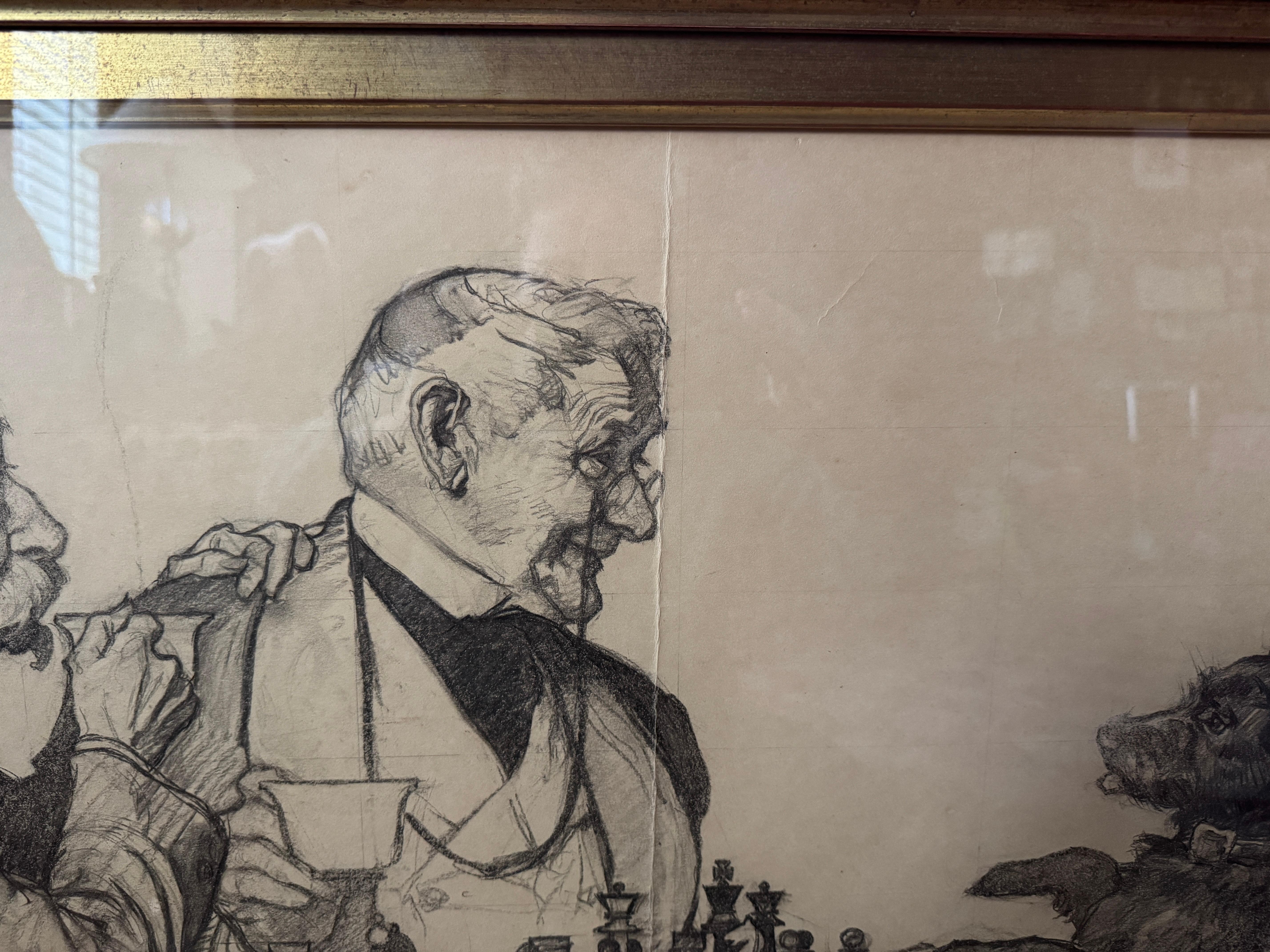 Signature: Signed Lower Right
Medium: Charcoal on Paper
Sight Size 18.00