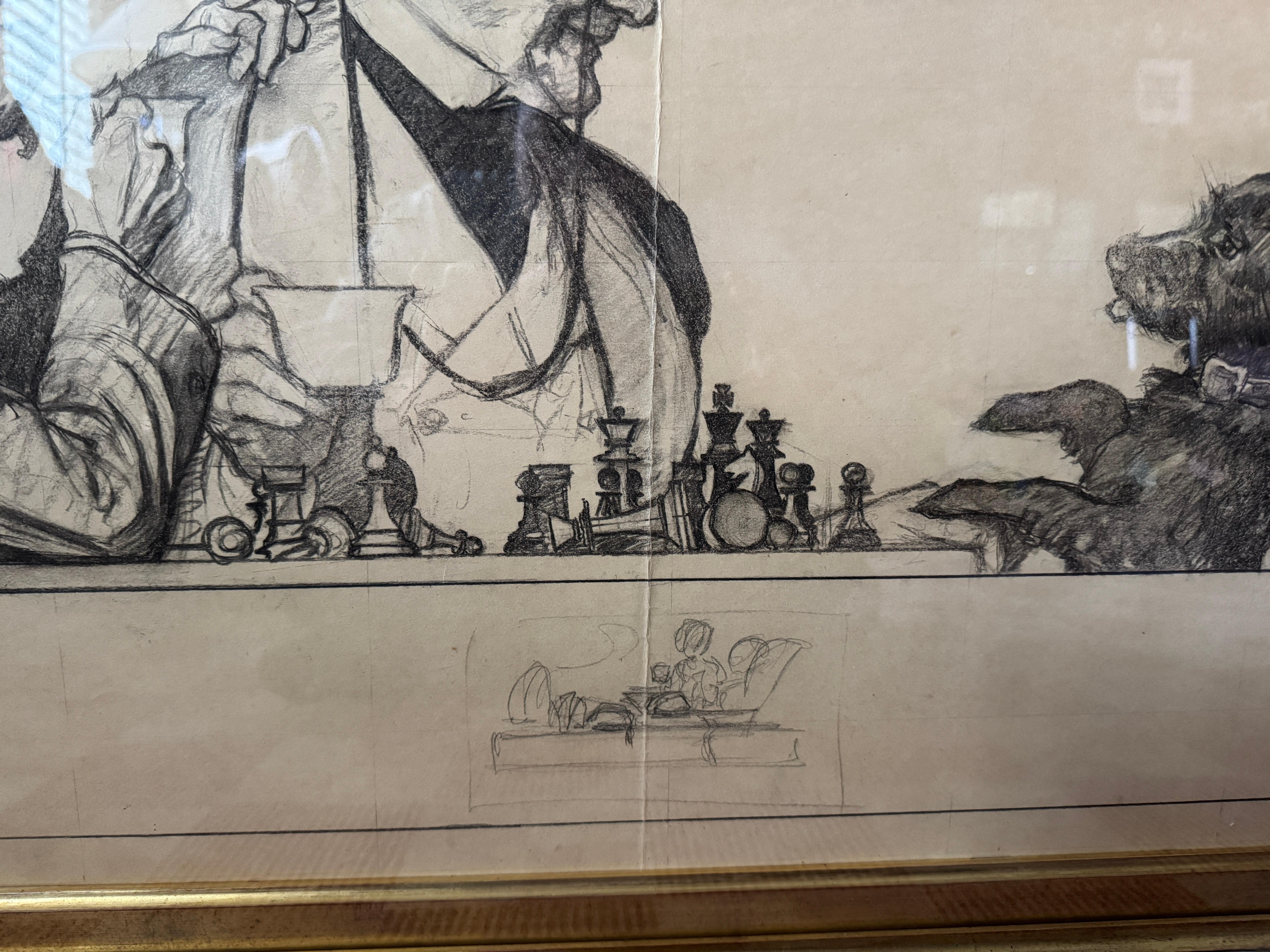 Gentlemen and Scottie dog at Chess Board For Sale 1