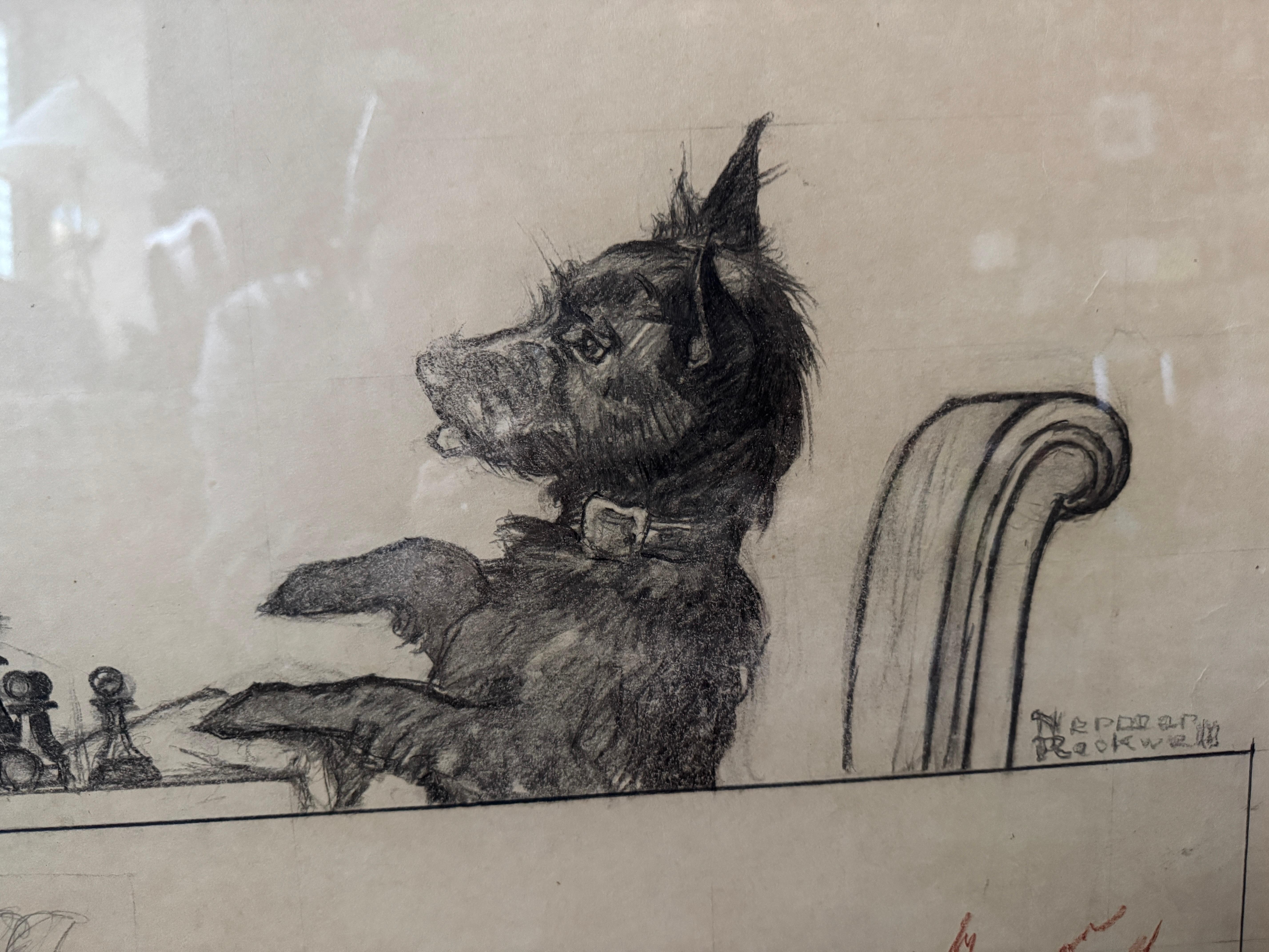 Gentlemen and Scottie dog at Chess Board For Sale 4