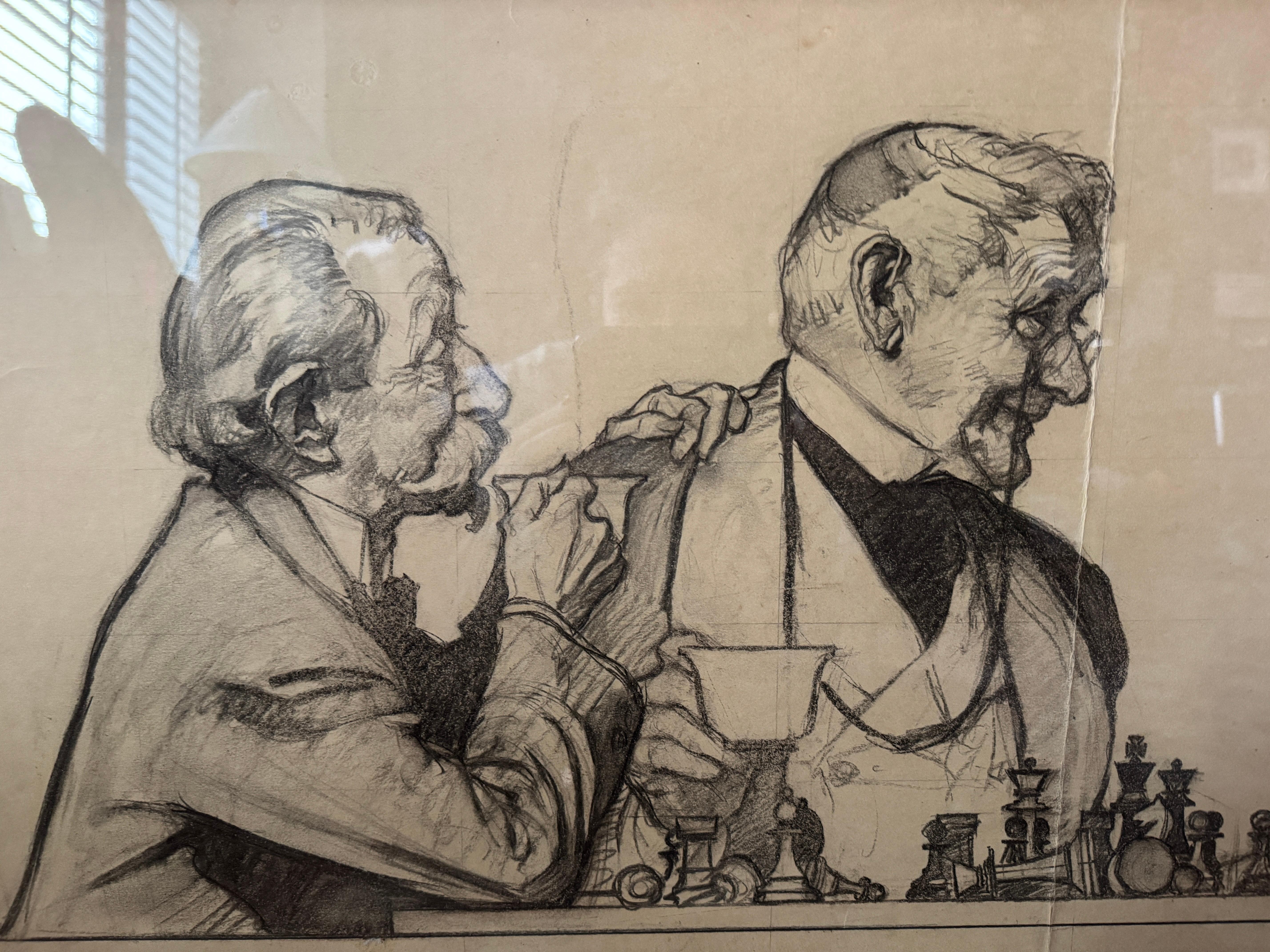 Gentlemen and Scottie dog at Chess Board For Sale 5