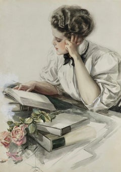 "L'ora di studio", illustrazione per The Ladies' Home Journal, aprile 1908