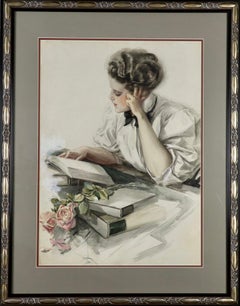"L'ora di studio", illustrazione per The Ladies' Home Journal, aprile 1908