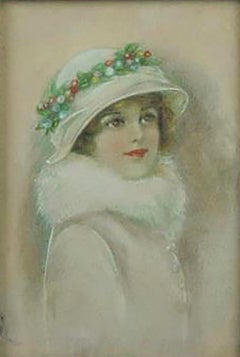 Carte d'une jeune fille américaine n°98 Illustration