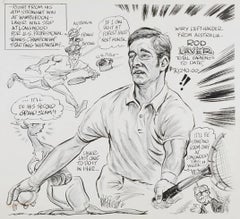 „Tops from Down Under“ – Cartoon des Tennisspielers Rod Laver