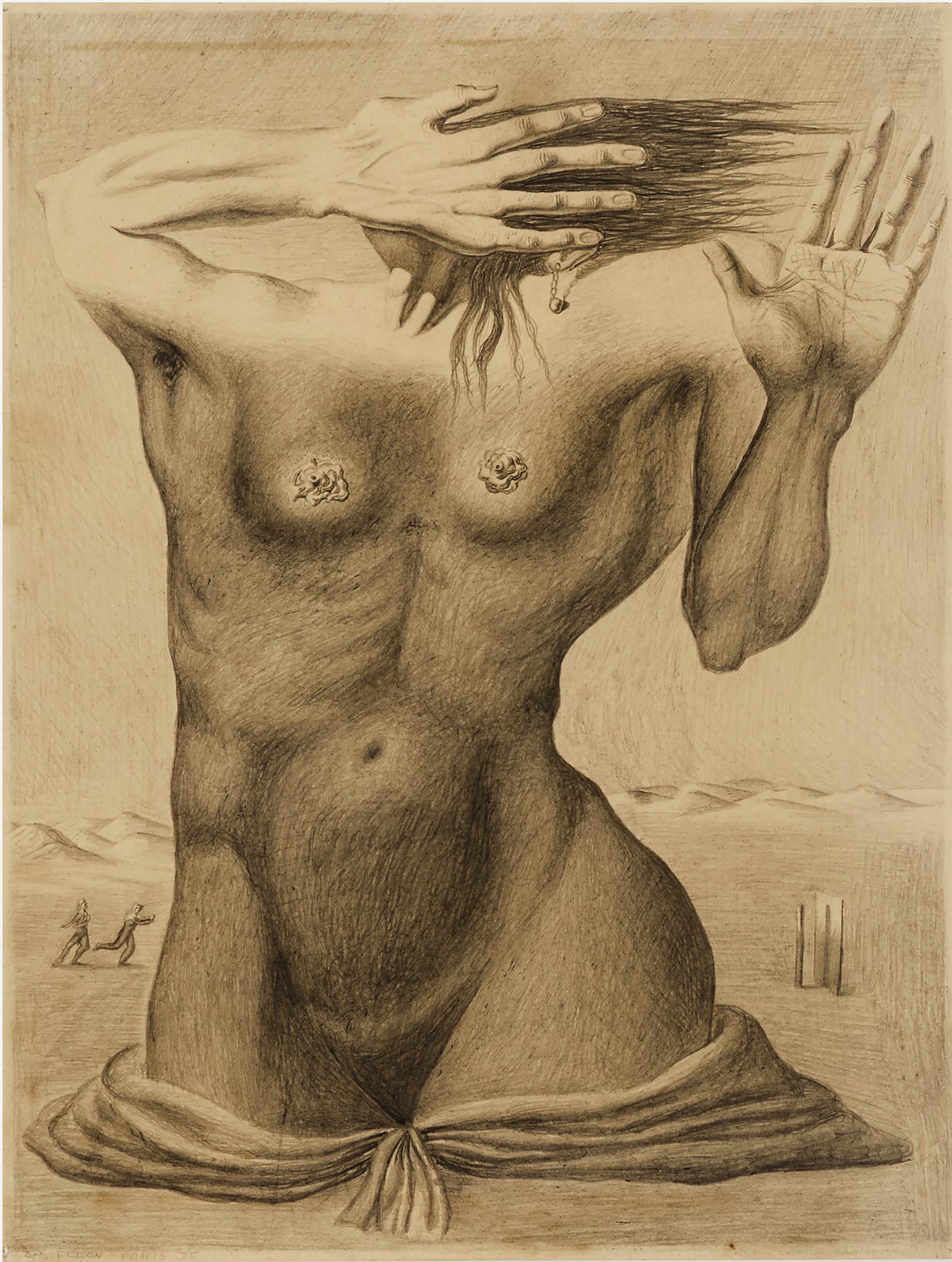 Surrealist Nude Female Figure like Salvador Dali