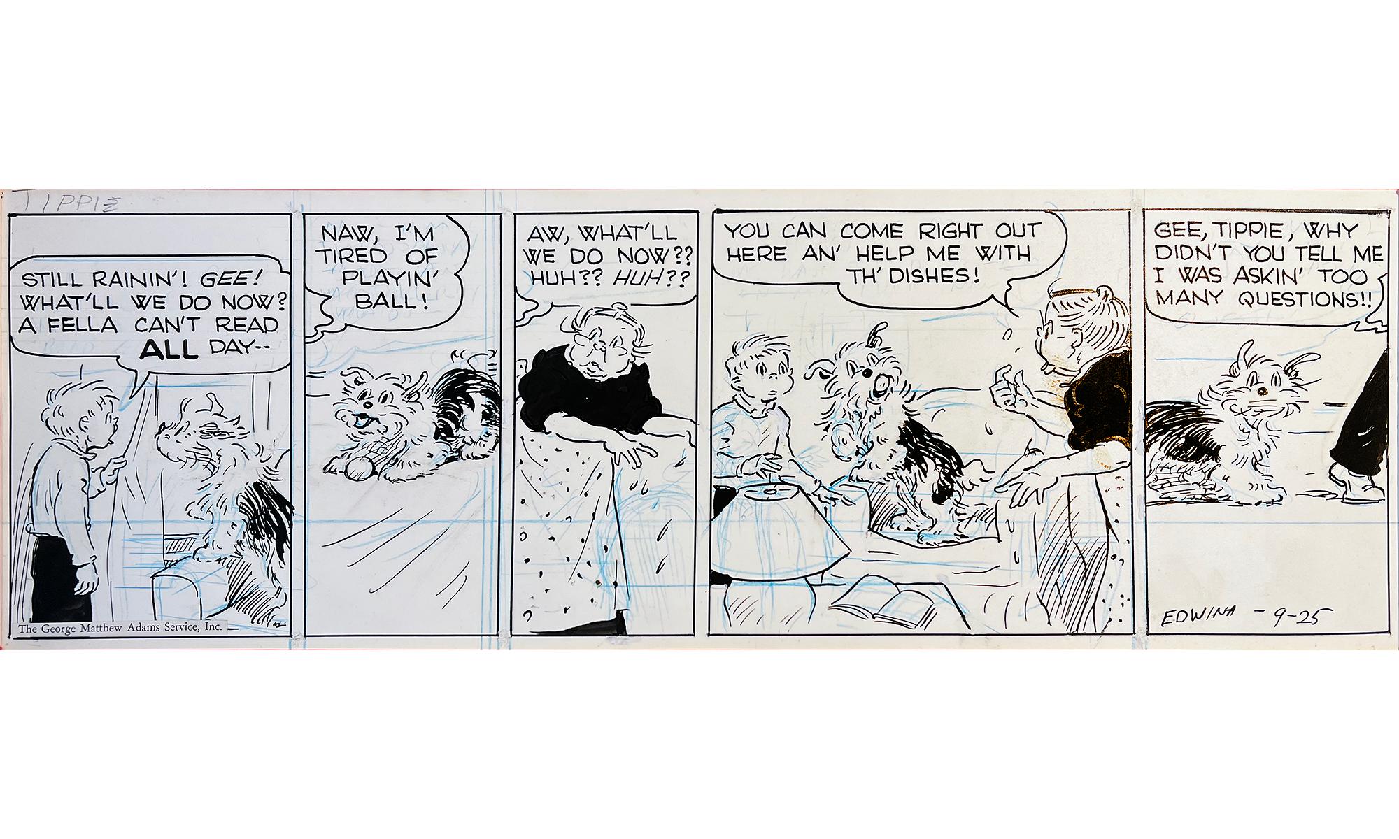 Tippie Comic Strip - Art d'origine  - Femme caricaturiste