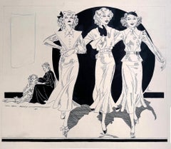 Las Tres Gracias Ilustración de Moda Fantástica - Ilustradora Femenina