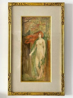 Jugendstil Weiblicher Akt William Shakespeare - "The Dryad Tree  Wald von Arden"