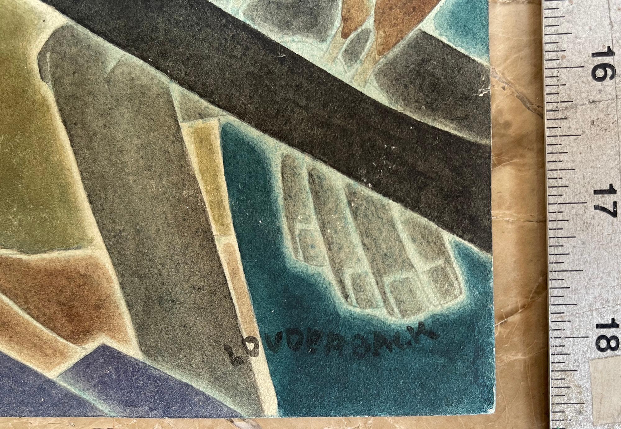 Scène de marché cubiste de Paris avec dix portraits 7