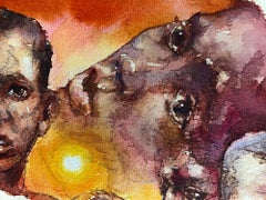 African Children Suffer Famine and Despair in Hot Colors - Africa is Bleeding