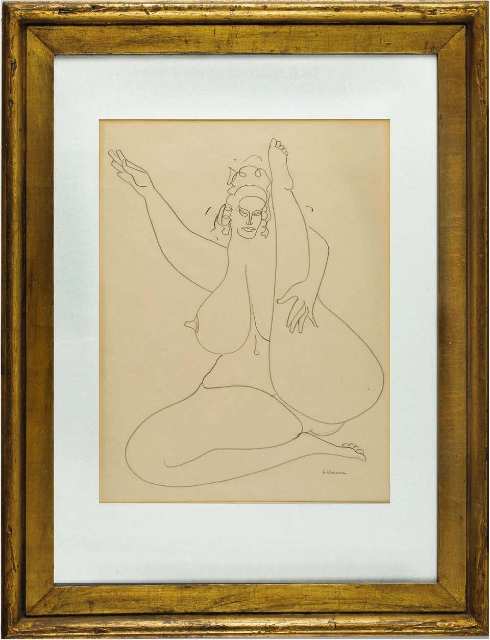 Sitting Nude exudes sexuality