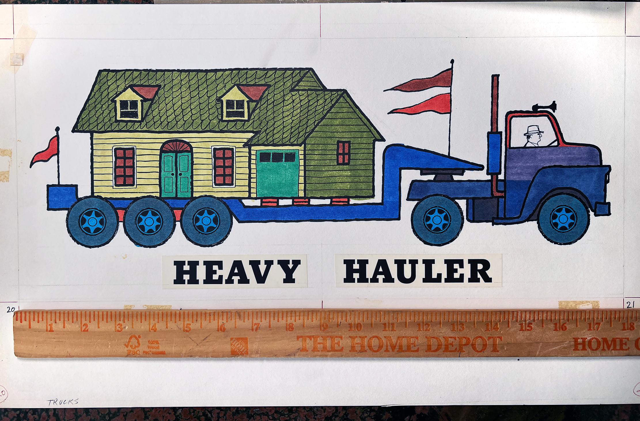 Heavy Hauler - Mid-Century Illustration - Children's Books For Sale 1