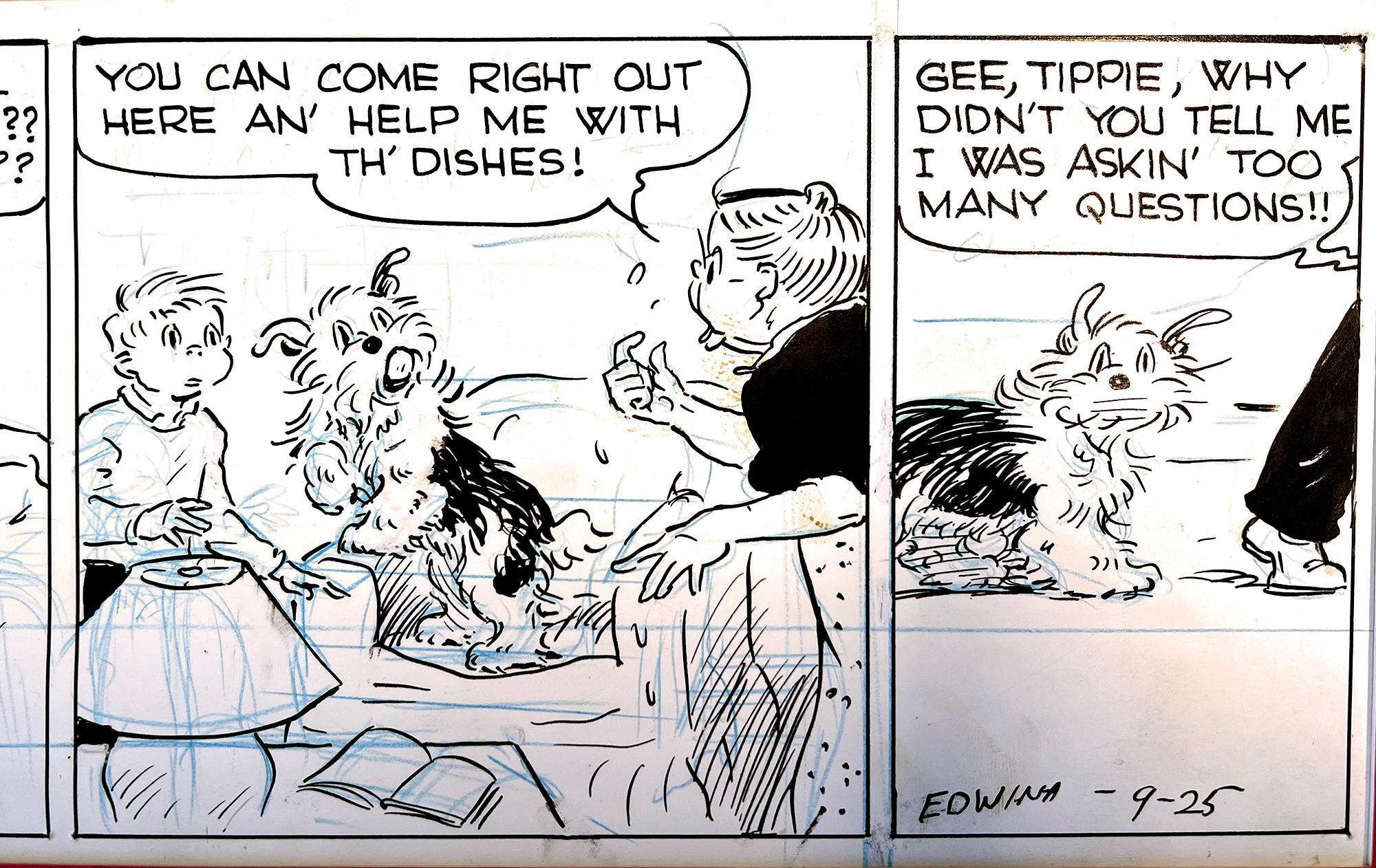 Tippie Comic Strip Original Art  - Female Cartoonist For Sale 1