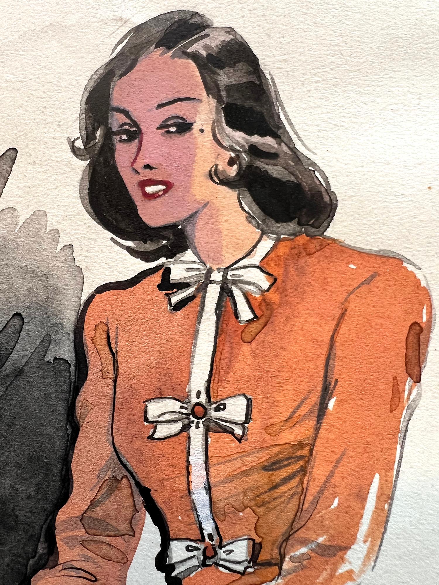 Mid-Century Fashion Designs by Austrian Female Illustrator - Art by Gret Kalous-Scheffer