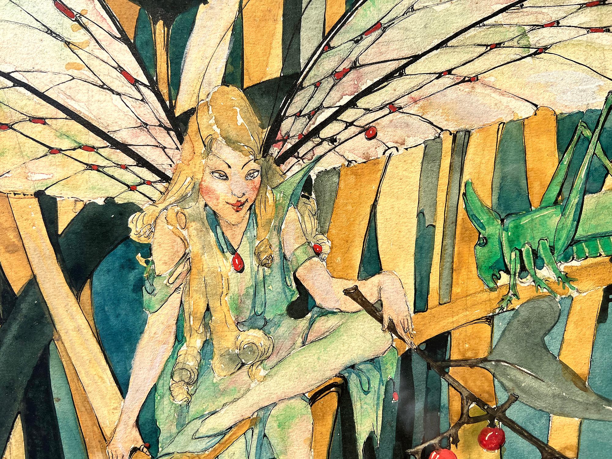 Fairies among the Lily Pads – weibliche Illustratorin  Fantasie im Angebot 6