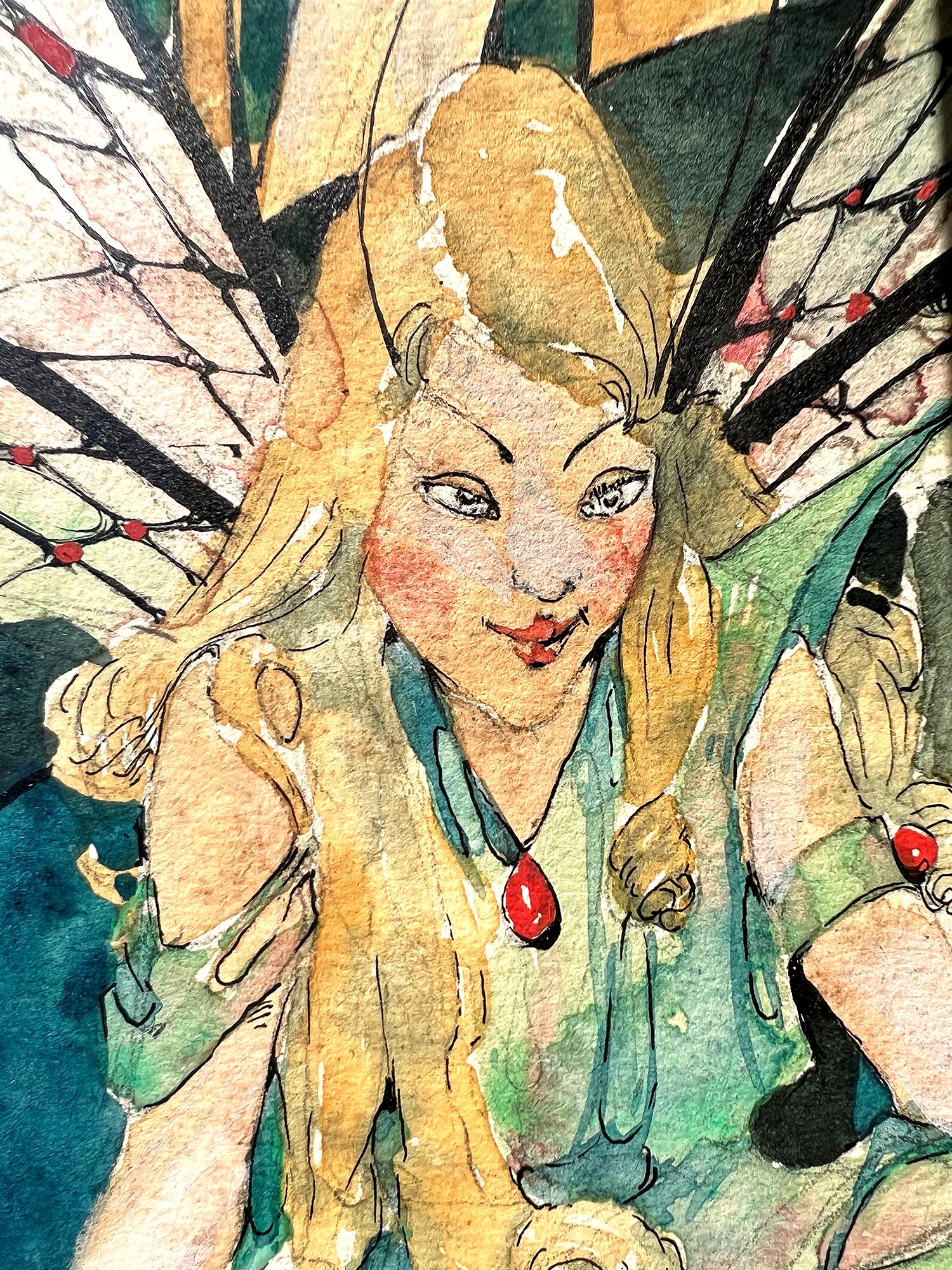 Fairies among the Lily Pads – weibliche Illustratorin  Fantasie im Angebot 10