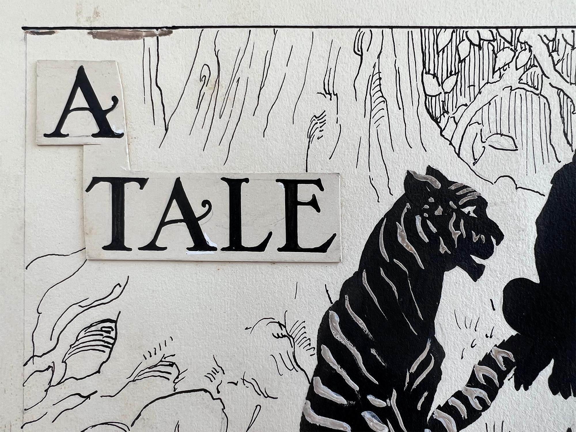 Tiger, Löwe, Panther, Wolf, Bär, Katze Predator Silhouette-Illustration im Angebot 4