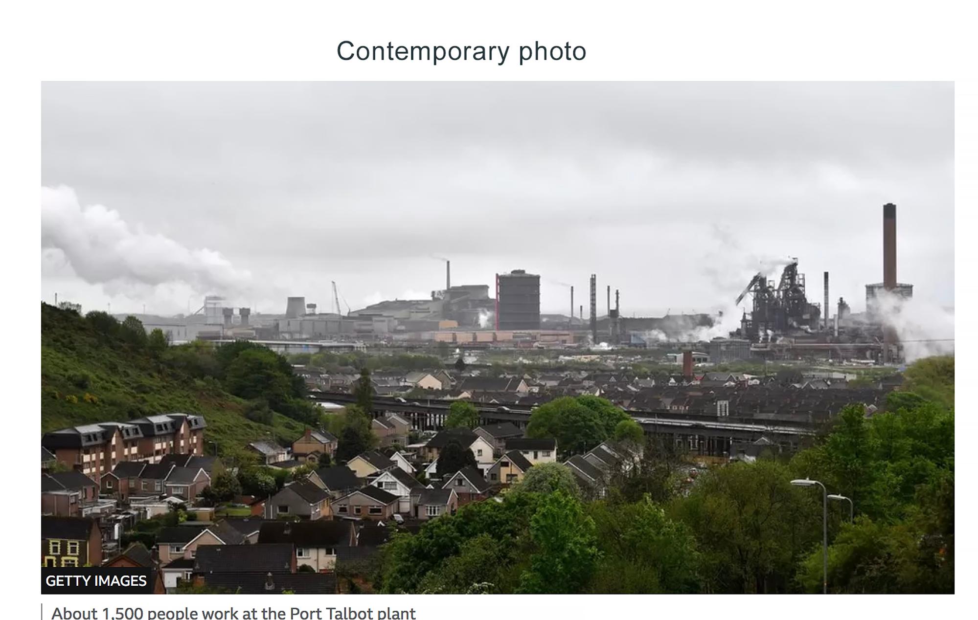 Industrial Steel Plant at Night Port Talbot - Mid-Century  - like L. S. Lowry 7
