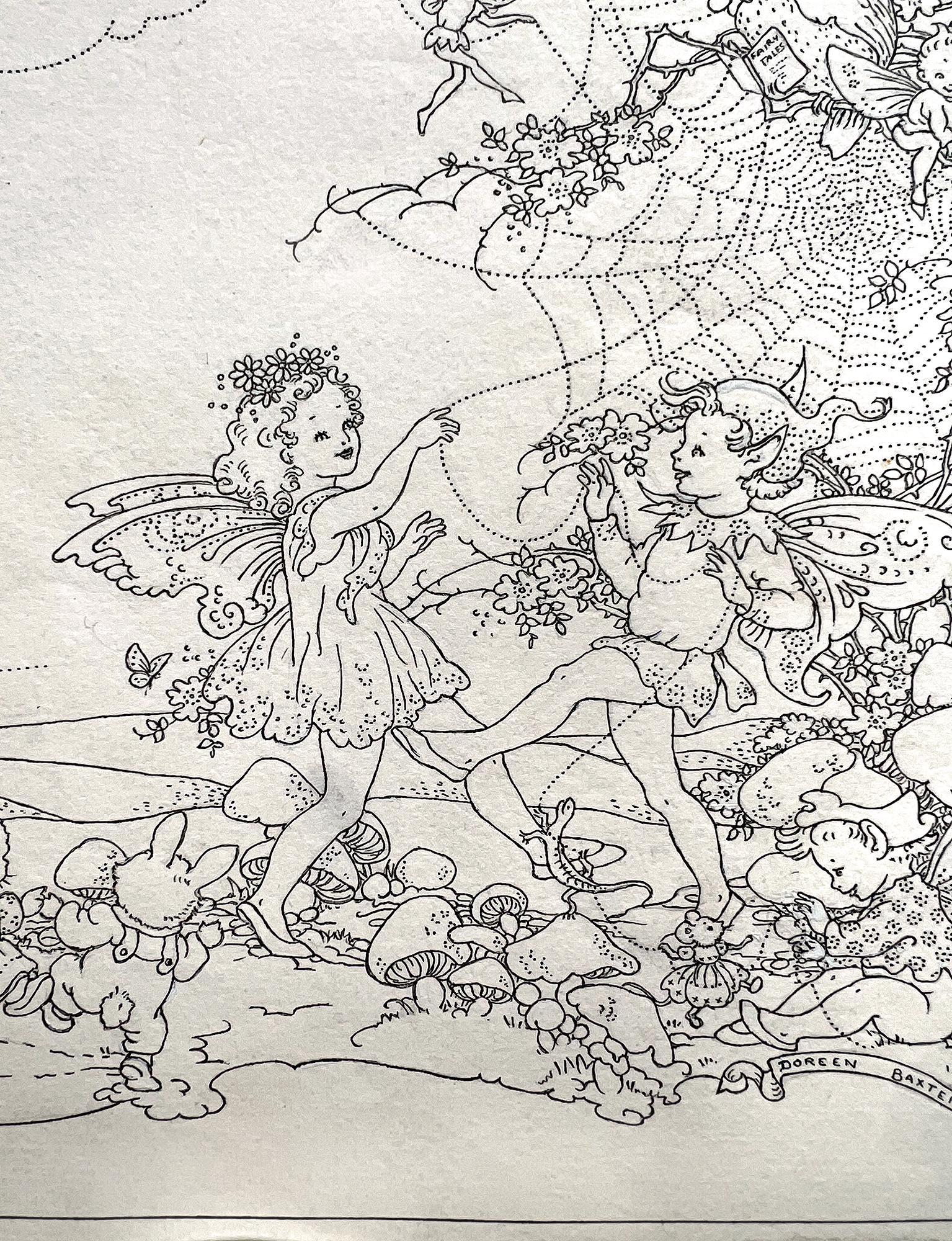 Racconto del paese delle meraviglie  - Fiaba  -  Illustratrice donna - Art Scuola inglese di Doreen Baxter