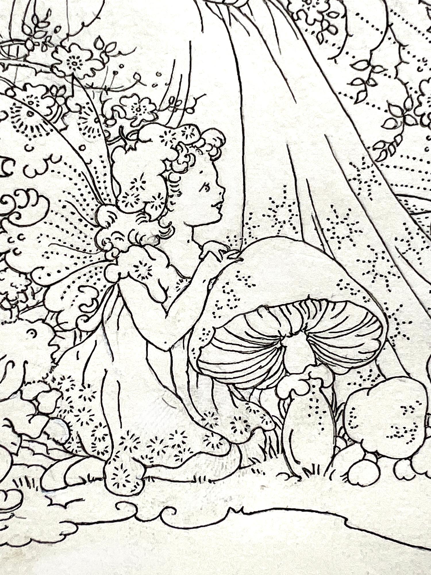 Wonderland Tale - Fairy Tale - Female Illustrator - The work is meticulously rendered in an exacting technique of line to the point of wonderment. Yet, Baxter can obtain an ethereality to her characters that are in keeping with the fantasy nature of
