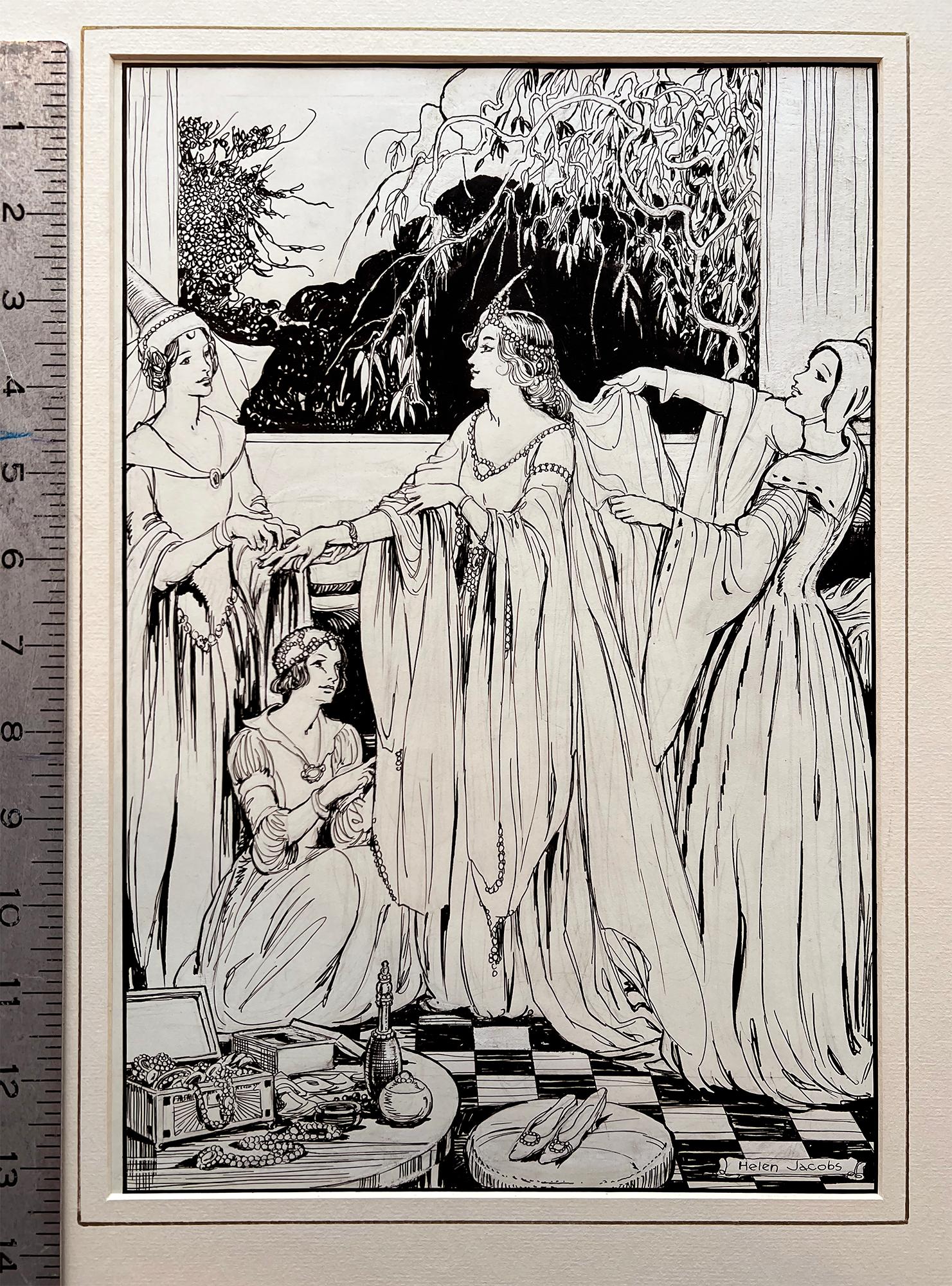 Gerda - « The Court Ladies Dressed » - Illustrateurs pour femmes - Art nouveau Art par Helen Jacobs BWS