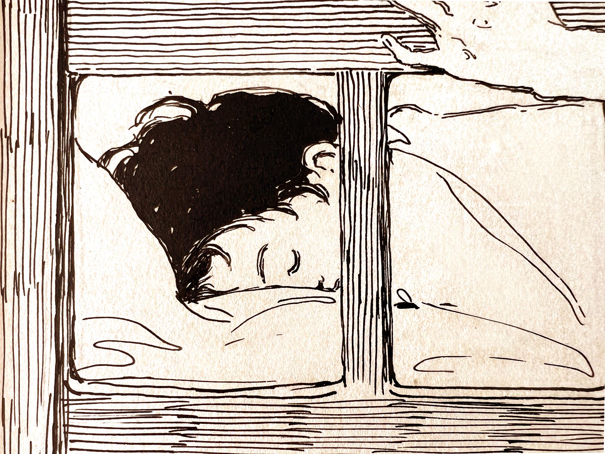 Amerikas größte Illustratorin zeichnet ein herzerwärmendes Bild einer Mutter, die ihr Kind zu Bett bringt. Die mütterliche Liebe zu ihren Kindern ist das ikonischste Thema der Künstlerin. Dieses spektakuläre Beispiel wurde mit nur wenigen Details