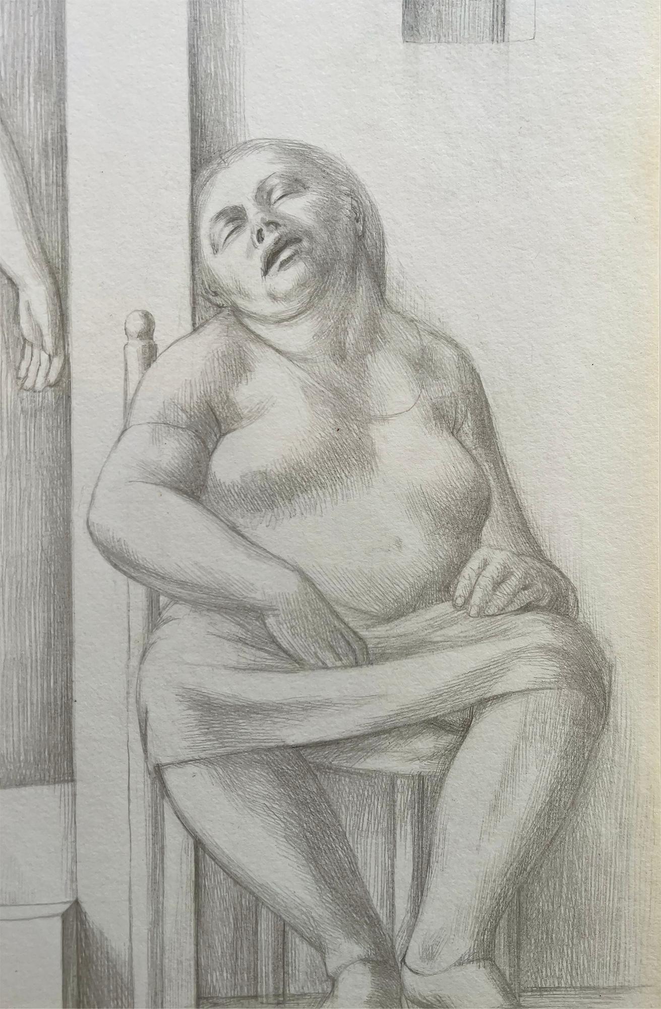 Zwei Frauen, erotische nackte Frau – Lesbian Dream –  Existenzistischer Magischer Realismus  (Surrealismus), Art, von George Tooker