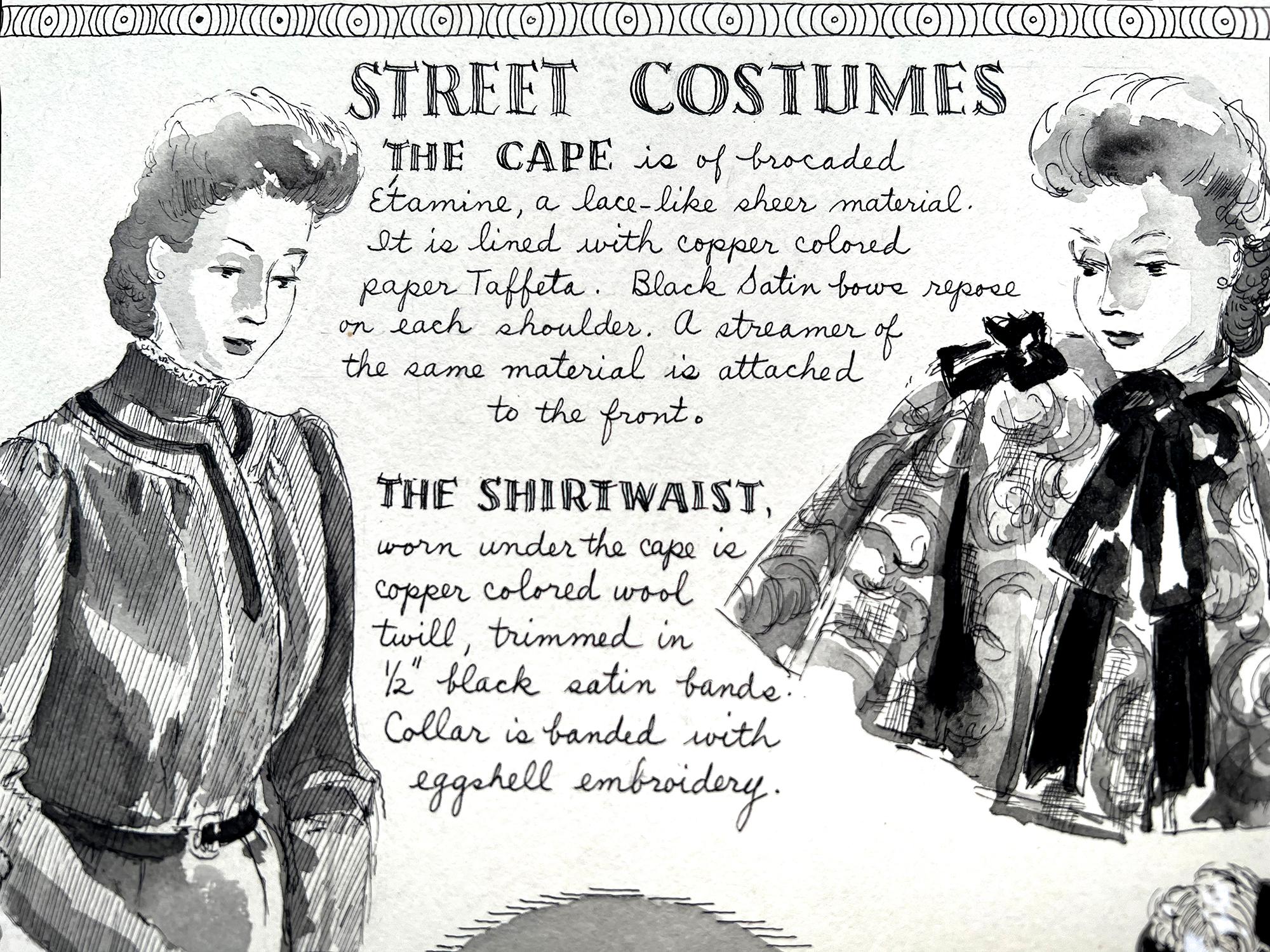 Street Costumes, Gay Nineties Fashion – weibliche Illustratorin im Angebot 2