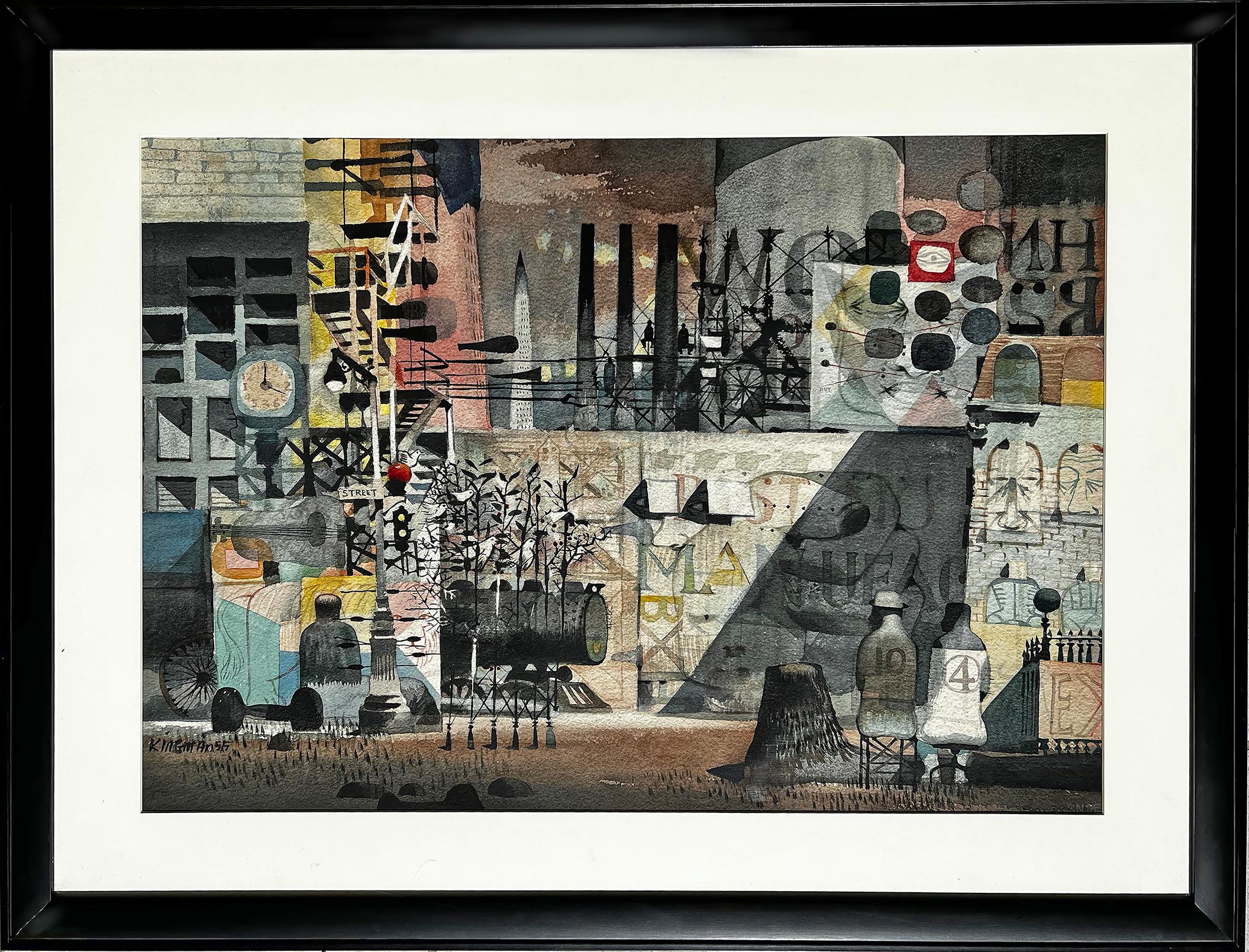Early Street Art  - New York Urban Factory Scene  - Mid Century  - Factory X For Sale 7