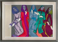 Cinco modelos de moda con sudaderas con capucha Moda de los años 70 de Vogue - Puertorriqueño