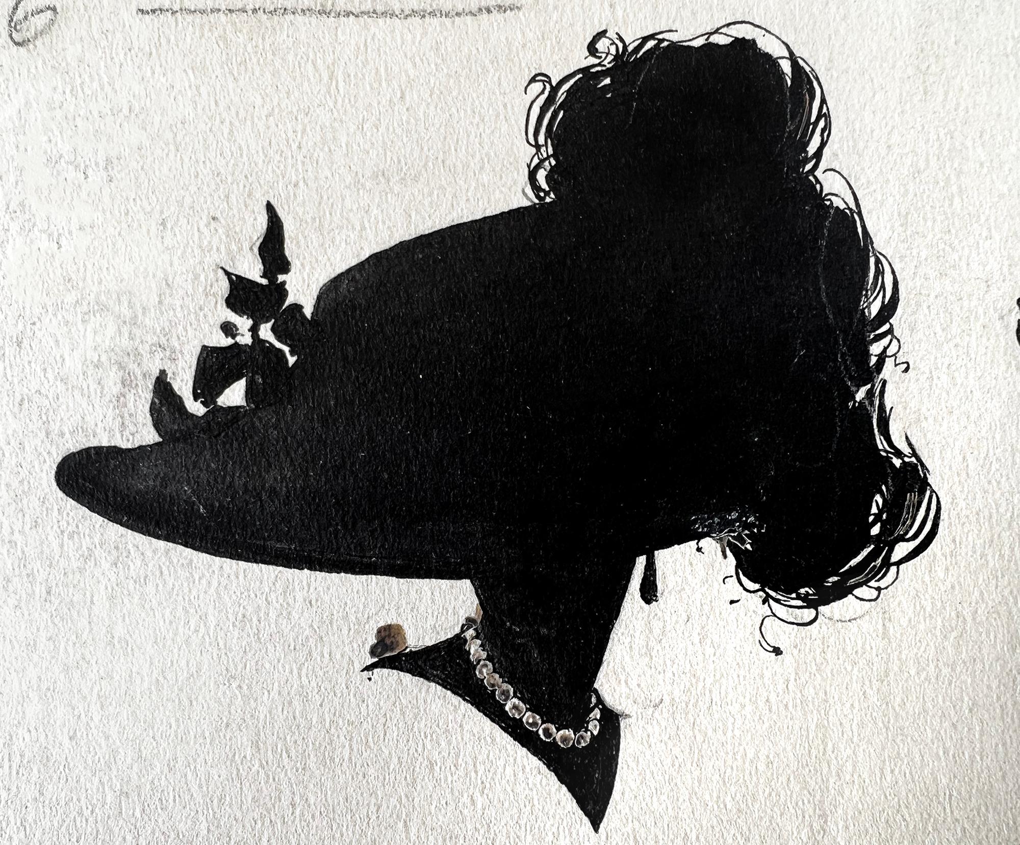 
115 Jahre nach ihrer Entstehung kann man diese Silhouetten anders betrachten, als es der Künstler beabsichtigt hat. 
Schließlich war der Ursprung dieses Werks eine redaktionelle Illustration für das Life Magazine, in der kunstvolle Frauenhüte
