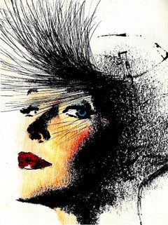 Glamour Fashion Portrait of  Model Sara Thom - Mid Century