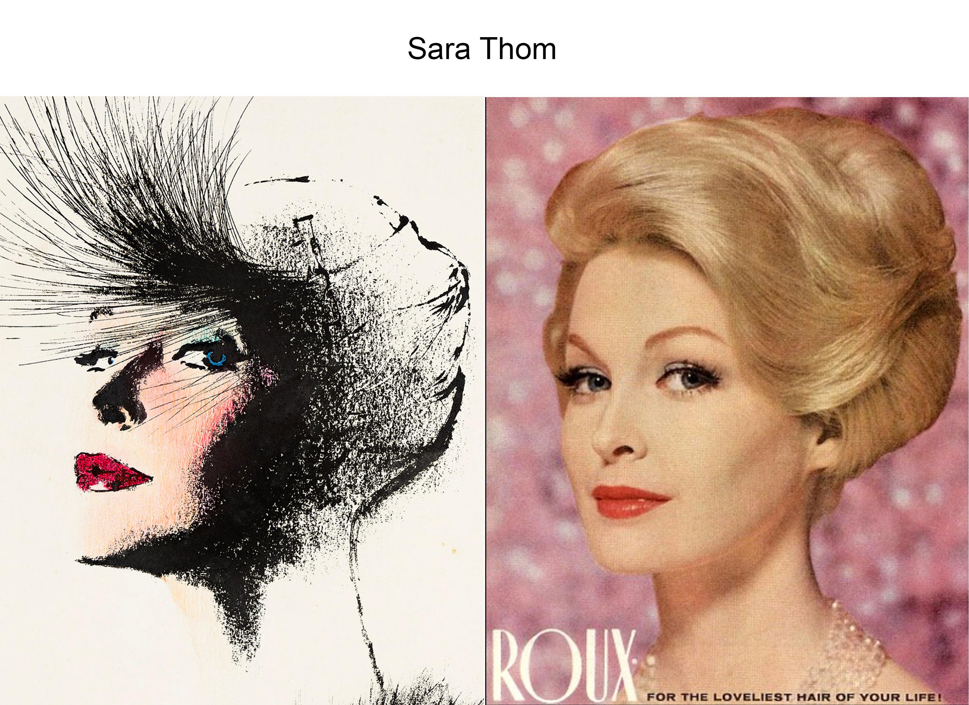 Glamour Fashion Portrait of  Model Sara Thom - Mid Century  For Sale 3