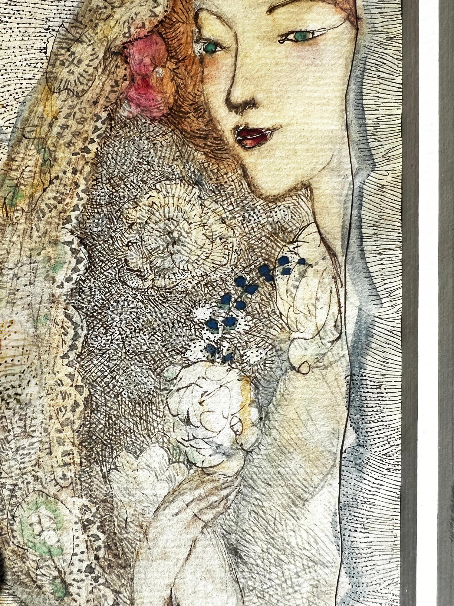  Bride -  Scottish Female  Glasgow School Art Nouveau, Aubrey Beardsley For Sale 1