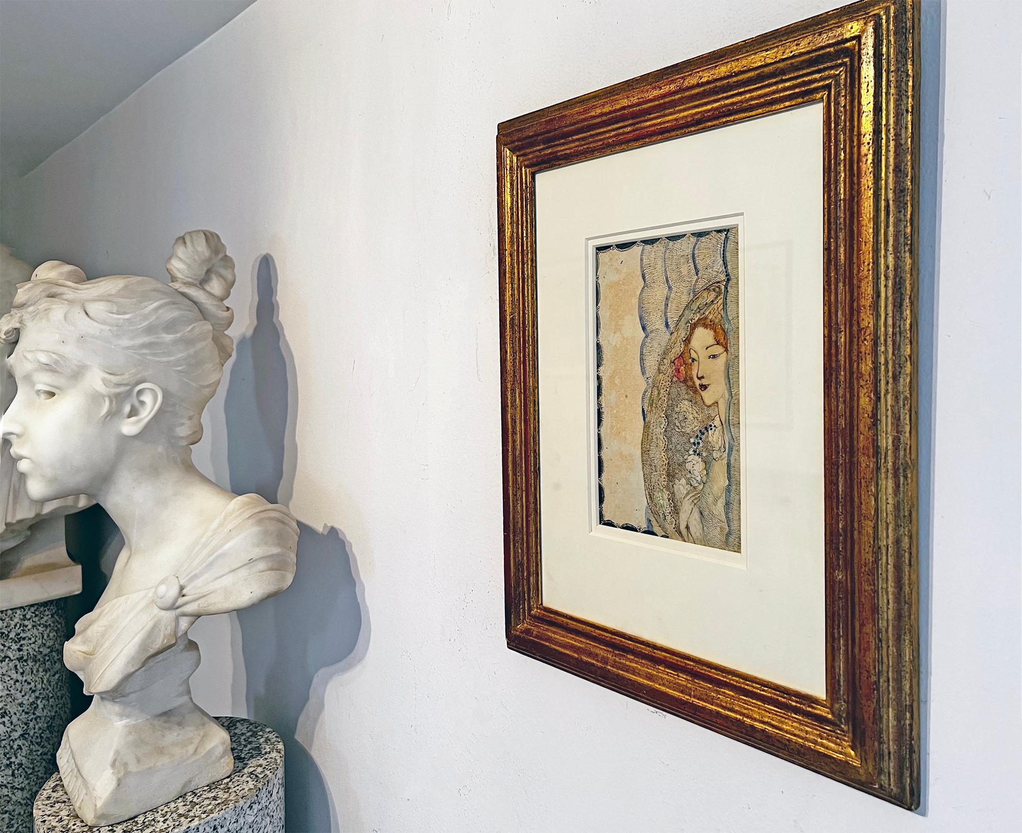  Bride -  Scottish Female  Glasgow School Art Nouveau, Aubrey Beardsley For Sale 4
