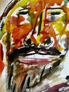 Portrait of African Man by African American Artist Expressionist Brush Strokes
