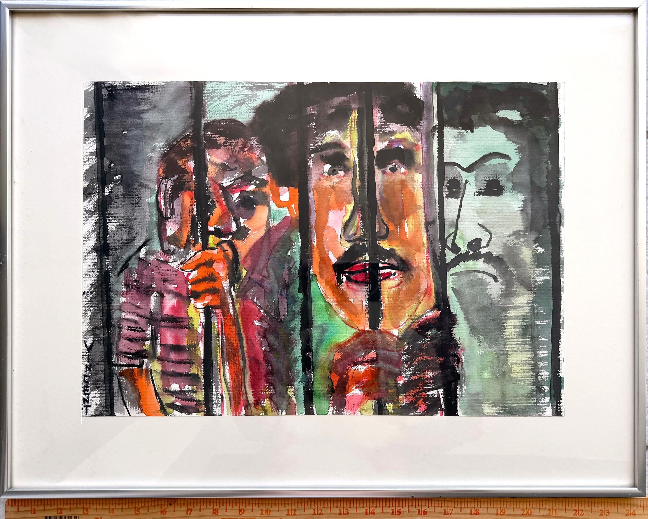Poder Negro, Prisioneros del Motín de la Prisión de Attica  Justicia racial - Arte afroamericano en venta 7