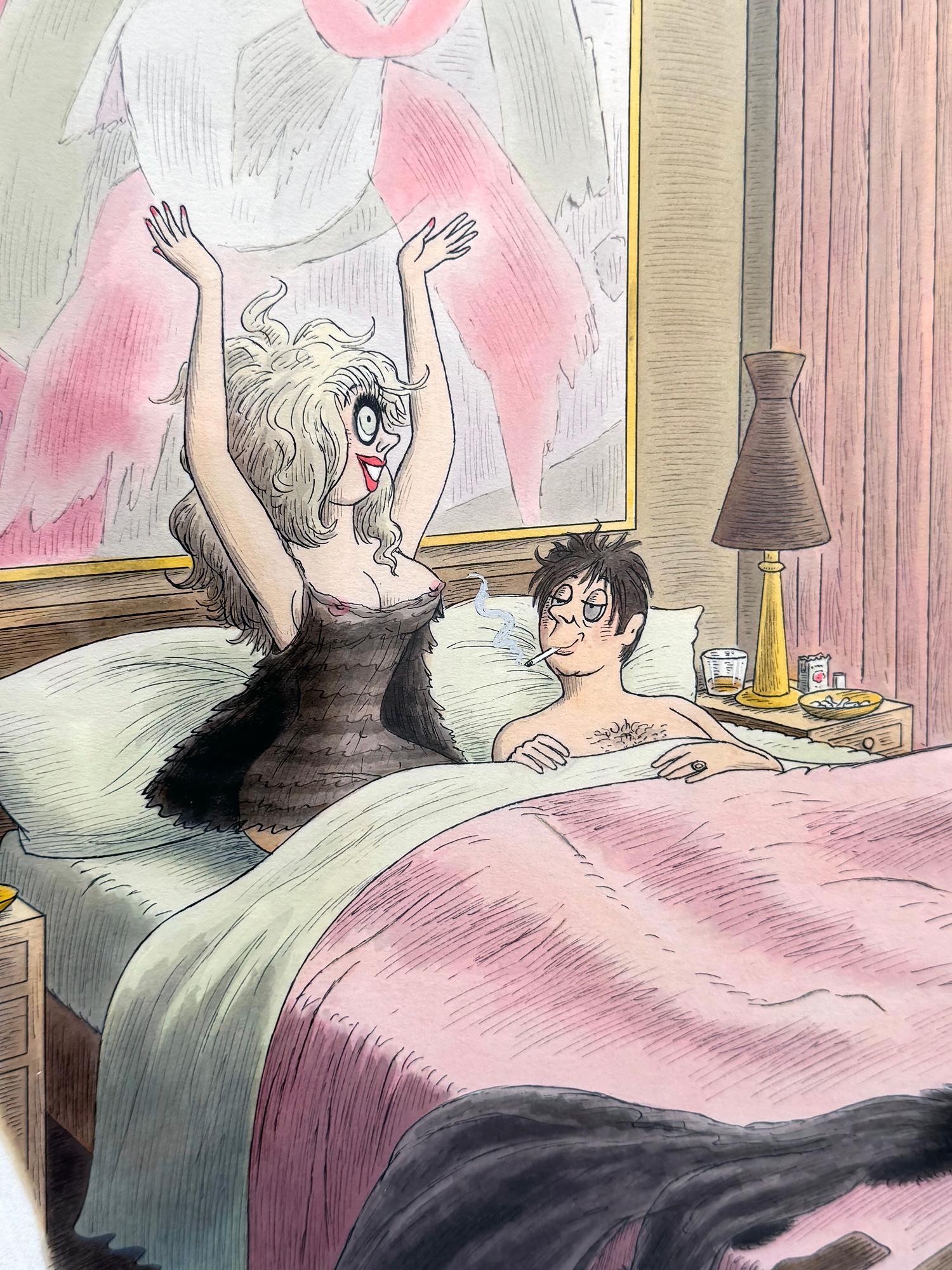 Ragazza nuda Epifania Cartone animato di Playboy  - Il momento di liberazione delle donne - Art Concettualismo di Richard Taylor