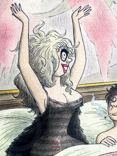 Nude Girl Epiphany Playboy Cartoon  - Women's Liberation Moment