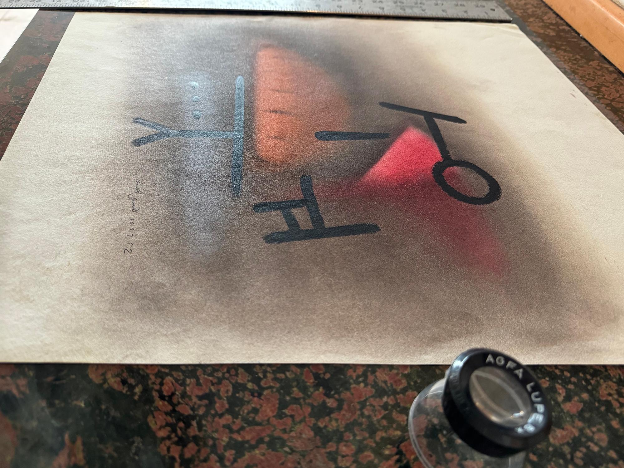 Asian Calligraphic Shapes Over Biomorphic Forms For Sale 3